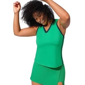 Eleven Walk the Line Tank in Island Green Size Lg